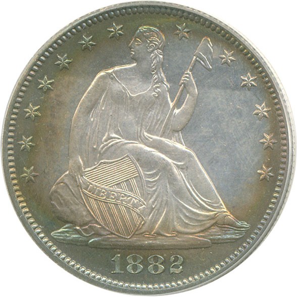 image for: 1882 50c PCGS Proof 63 * Color *