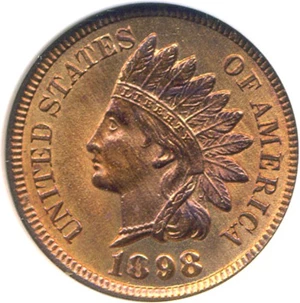 image for: 1898 1c NGC MS64 RB