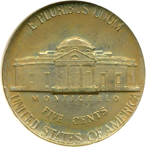 image for: 1971-D 5c  ANACS MS64 Five Full Steps