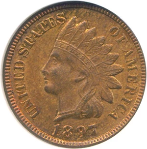 image for: 1897 1c NGC MS64 RB