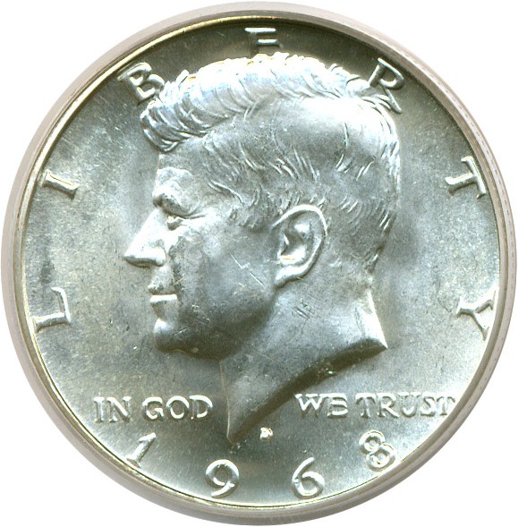image for: 1968-D 50c  PCGS MS66