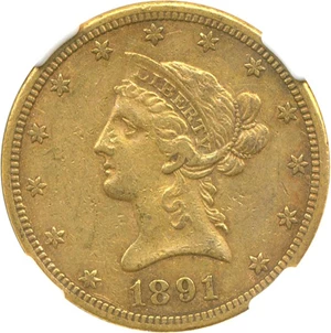 image for: 1891-CC $10 NGC/CAC XF45