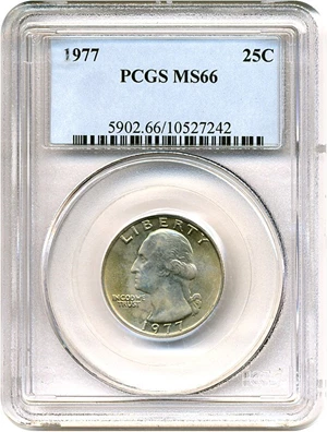 image for: 1977 25c PCGS MS66