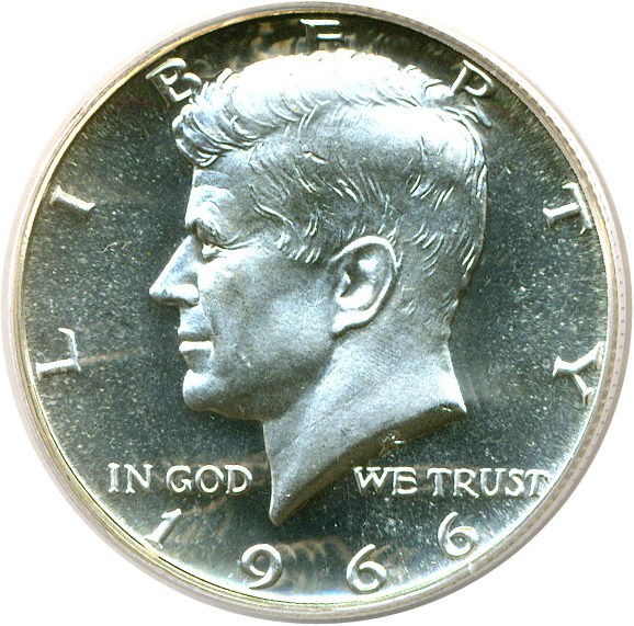 image for: 1966 50c SMS PCGS MS67 Cameo