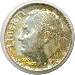 image for: 1958-D 10c PCGS MS67 FB