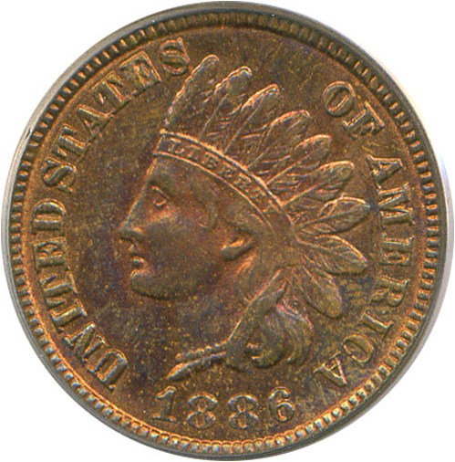 image for: 1886 1c Type 1 PCGS MS64 RB