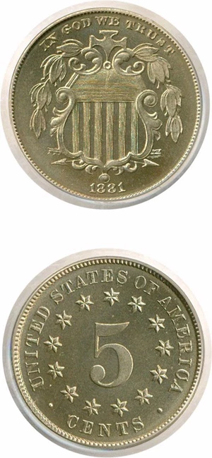image for: 1881 5c PCGS Proof 67