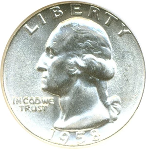 image for: 1958 25c NGC MS66