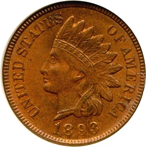 image for: 1893 1c NGC MS65 RB