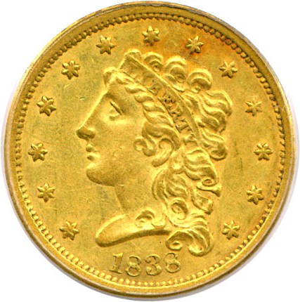 image for: 1838 $2 1/2  PCGS AU55