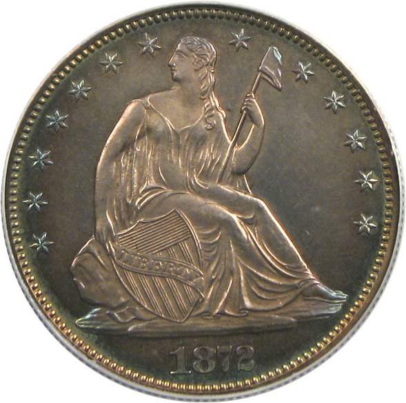 image for: 1872 50c  PCGS Proof 63