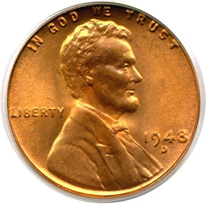 image for: 1948-D 1c PCGS MS67 RD