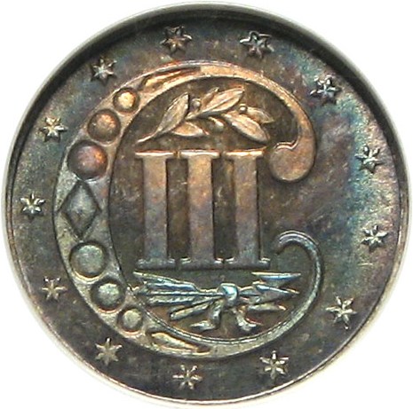 image for: 1868 3cS  NGC MS65 