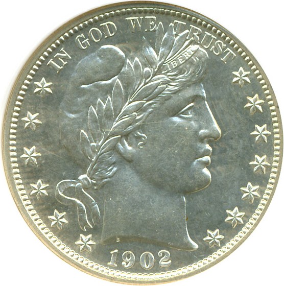 image for: 1902 50c DGS Proof 63  (Light Scratch Obverse)