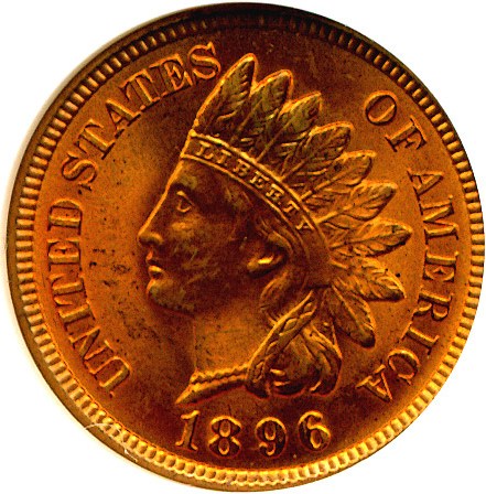 image for: 1896 1c  NGC MS65 RD