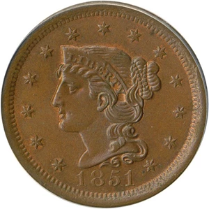 image for: 1851 1c PCGS MS65 BN