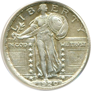 image for: 1920 25c PCGS AU50