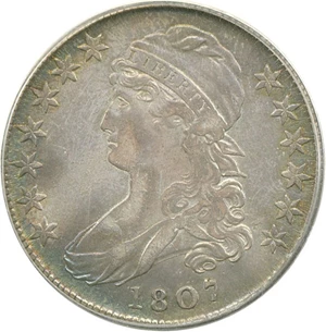 image for: 1807 50c Large Stars 50/20 PCGS XF40