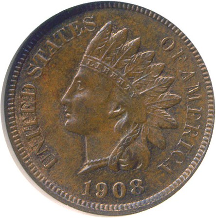 image for: 1908 1c  NGC MS63 BN