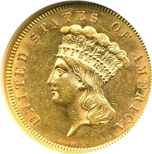 image for: 1859 $3 NGC MS60