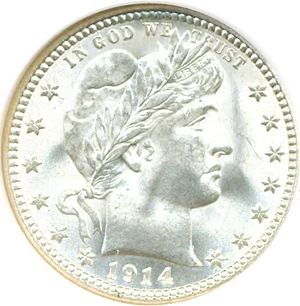 image for: 1914 25c NGC MS66