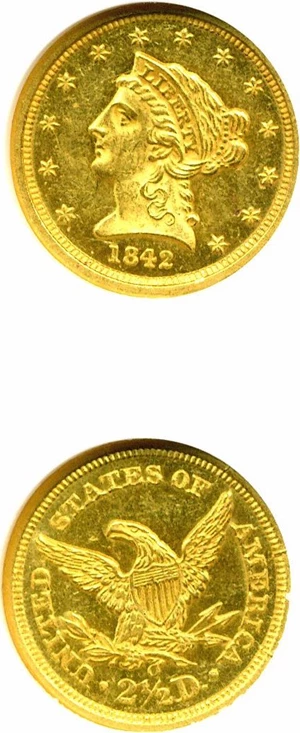 image for: 1842-O $2 1/2 NGC MS62