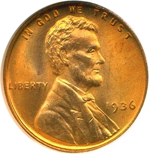 image for: 1936 1c NGC MS67 RD