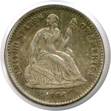 image for: 1866 H10c  PCGS AU50