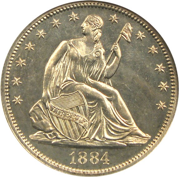 image for: 1884 50c  NGC Proof 64