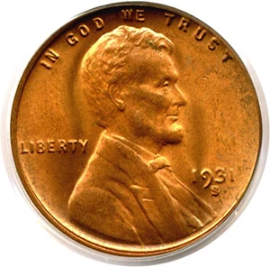 image for: 1931-S 1c PCGS MS66 RD