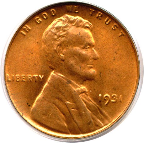 image for: 1931 1c  PCGS MS65 RD