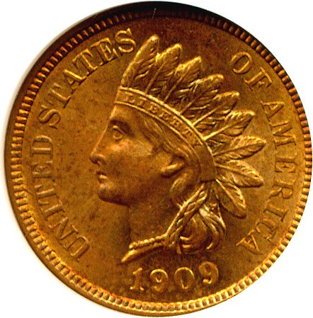 image for: 1909 1c Indian NGC MS65 RD