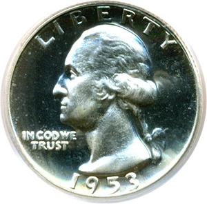 image for: 1953 25c PCGS Proof 65