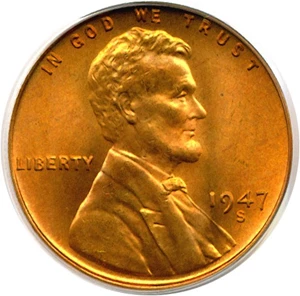 image for: 1947-S 1c PCGS MS67 RD