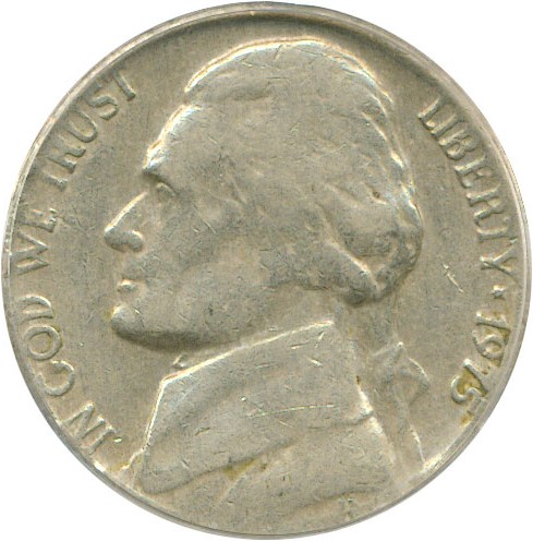 image for: 1975 5c  PCGS VF20 *Mint Error - Struck on 59grs Planchet*