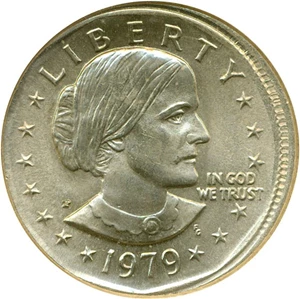 image for: 1979-P SBA$ ANACS MS64 *Mint Error - Dbl Struck, Broadstruck*