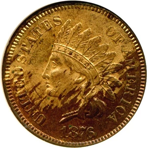 image for: 1876 1c DGS AU58 (Cleaned)
