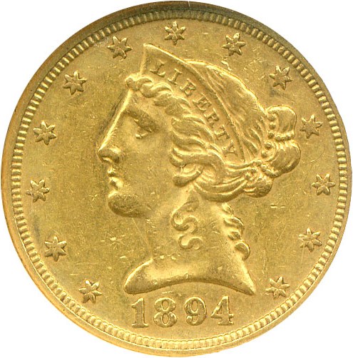 image for: 1894-O $5  NGC AU55 