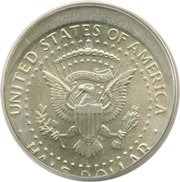 image for: 1990-P 50c  PCGS MS63 *Mint Error - Struck 10% Of Center*