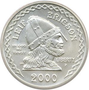 image for: 2000-P $1 Leif Ericson PCGS MS70