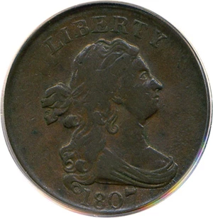 image for: 1807 1/2c PCGS XF40