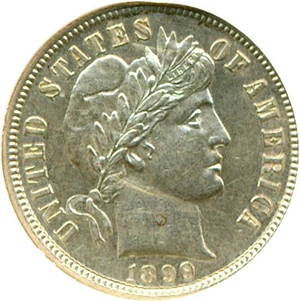 image for: 1899-S 10c DGS AU55 (Cleaned)