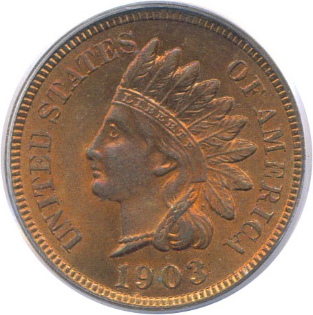 image for: 1903 1c  PCGS MS64 RD OGH