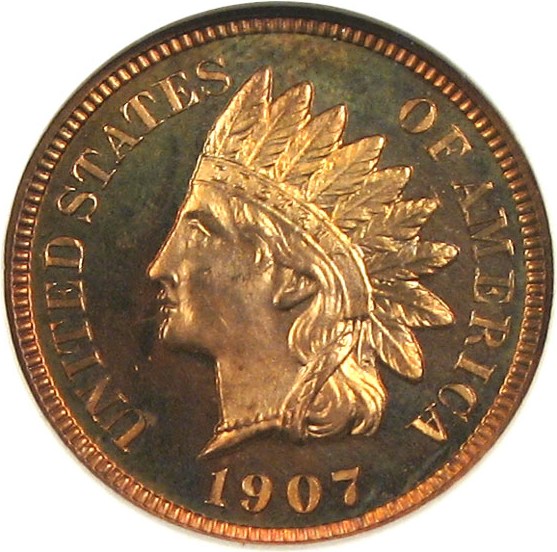 image for: 1907 1c  NGC Proof 65 RD