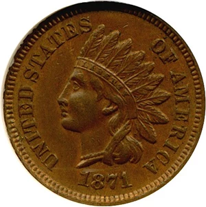 image for: 1871 1c DGS AU55 (Lightly Cleaned)