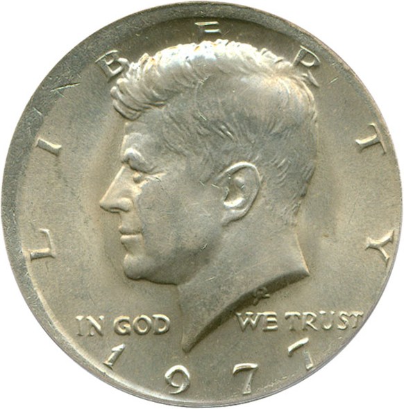 image for: 1977 50c  PCGS MS64 *Mint Error - Uncentered Broadstrike*