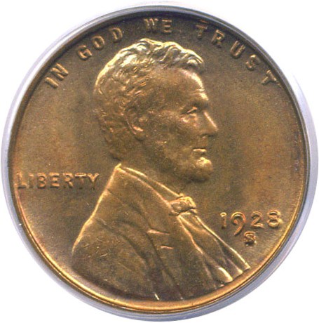 image for: 1928-S 1c  PCGS MS65 RD