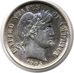 image for: 1905-O 10c PCGS AU55