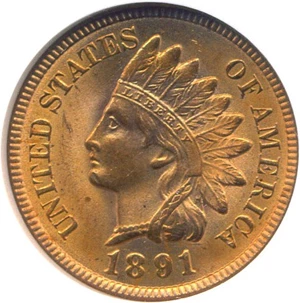 image for: 1891 1c NGC MS64 RD