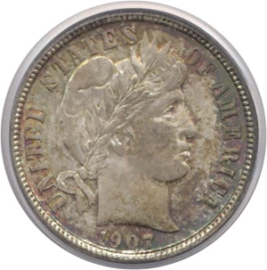 image for: 1907-O 10c PCGS MS64 * Color *